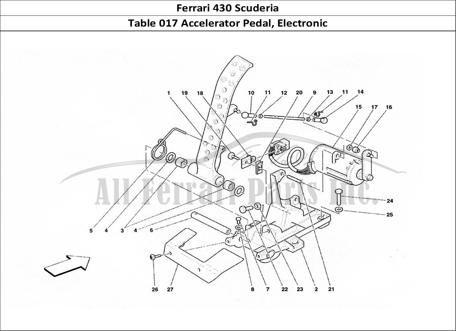 Ferrari Parts Ferrari 430 Scuderia Page 017 Electronic Accelerator Pe