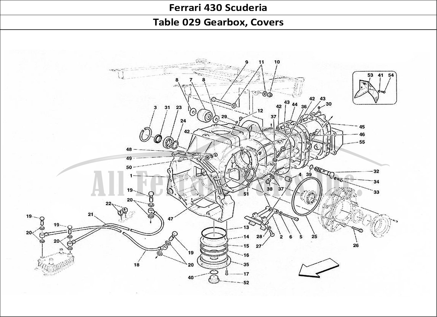 Ferrari Parts Ferrari 430 Scuderia Page 029 Gearbox - Covers