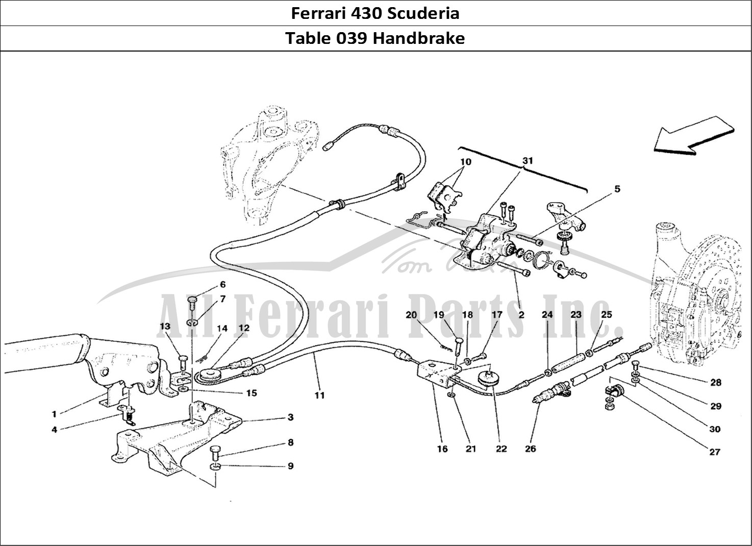 Ferrari Parts Ferrari 430 Scuderia Page 039 Hand-Brake Control