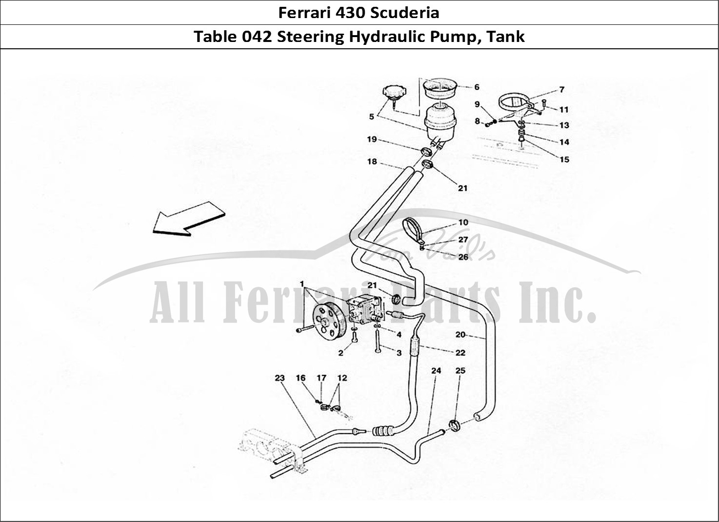 Ferrari Parts Ferrari 430 Scuderia Page 042 Hydraulic Steering Pump a
