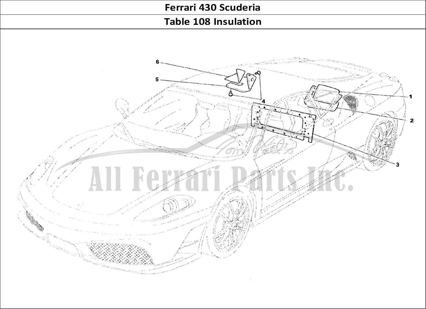 Ferrari Parts Ferrari 430 Scuderia Page 108 Insulations