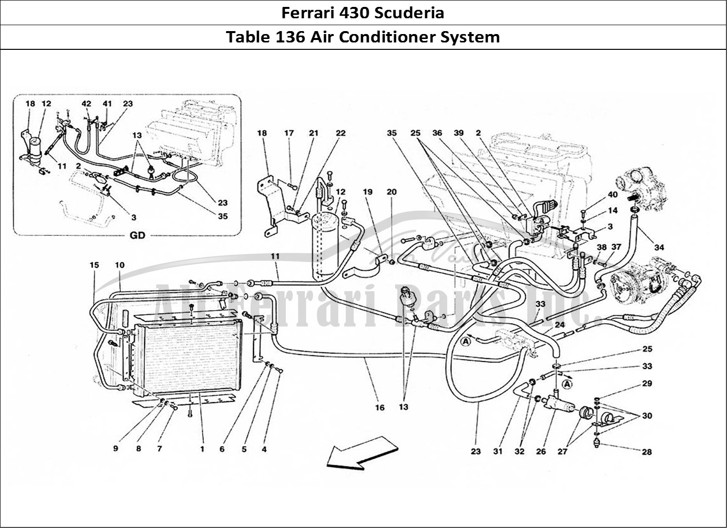 Ferrari Parts Ferrari 430 Scuderia Page 136 Air Conditioning System
