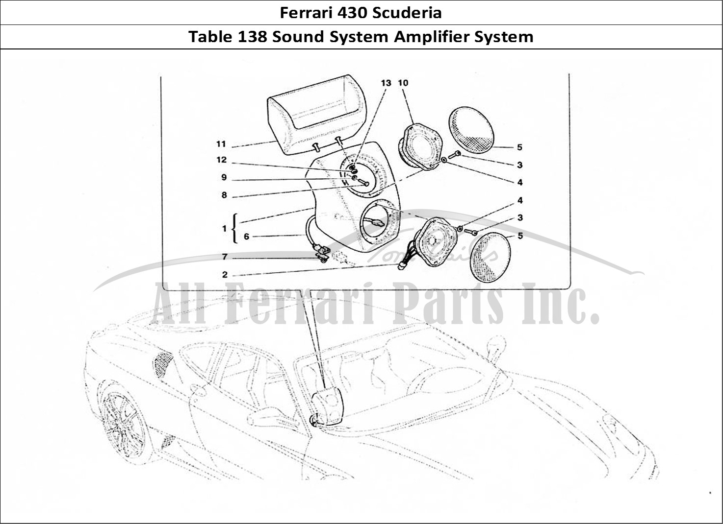 Ferrari Parts Ferrari 430 Scuderia Page 138 Radio Amplifier System