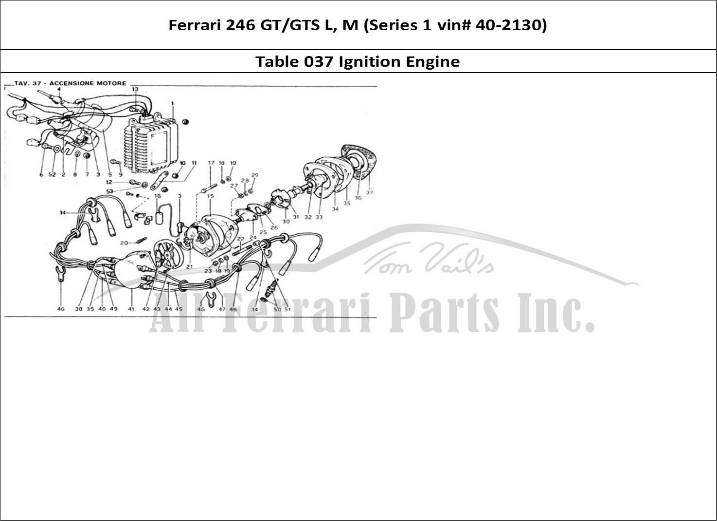 Ferrari Parts Ferrari 246 GT Series 1 Page 037 Engine Ignition