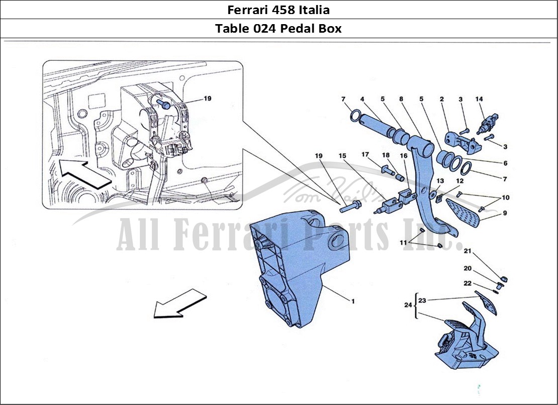 Ferrari Parts Ferrari 458 Italia Page 024 Pedal Box