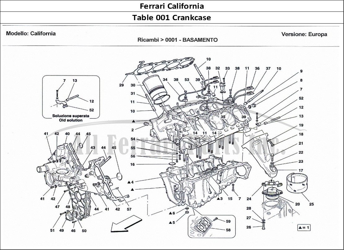 Ferrari Parts Ferrari California Page 001 Crankcase