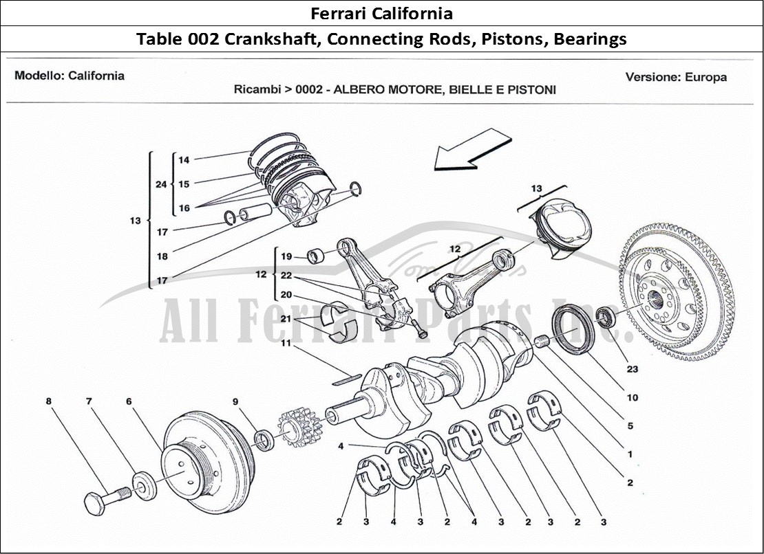 Ferrari Parts Ferrari California Page 002 Crankshaft, Connecting Ro