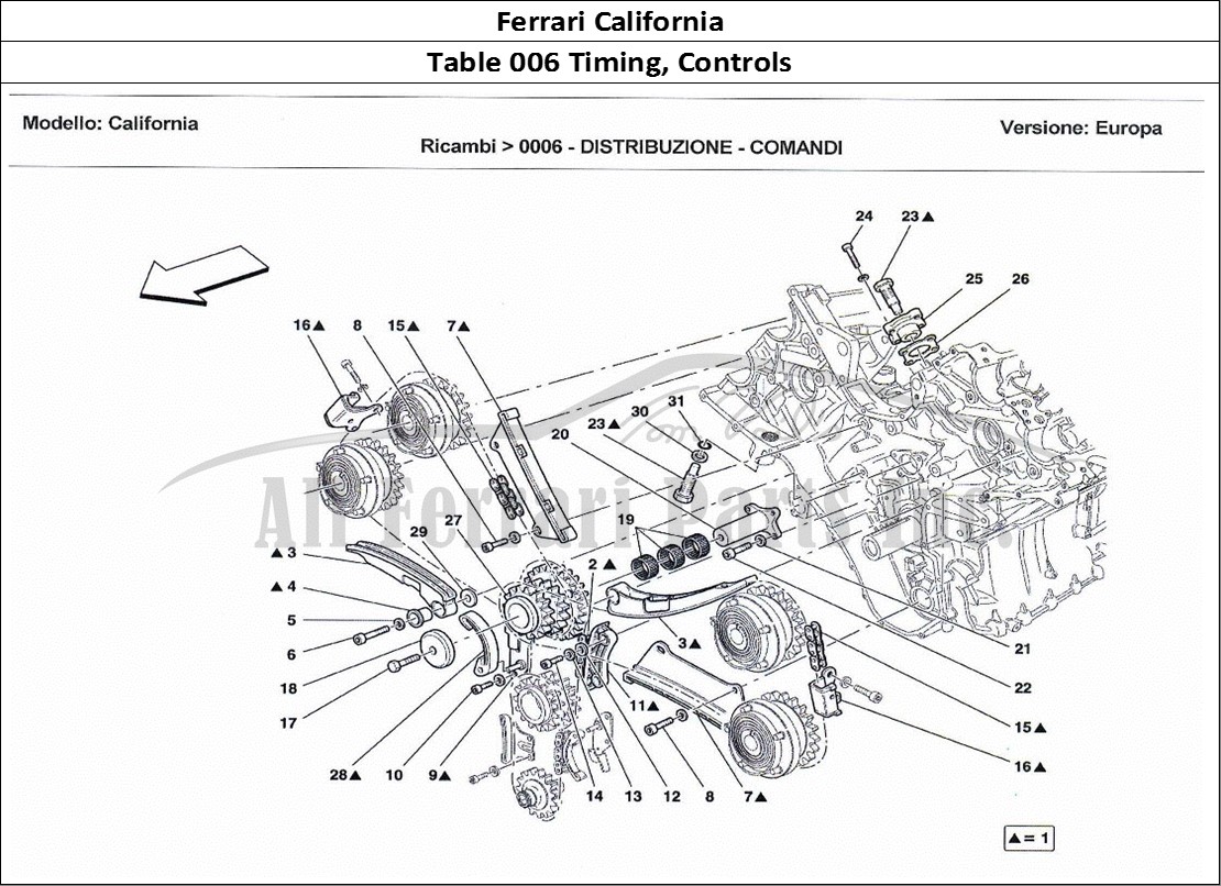 Ferrari Parts Ferrari California Page 006 Timing - Controls