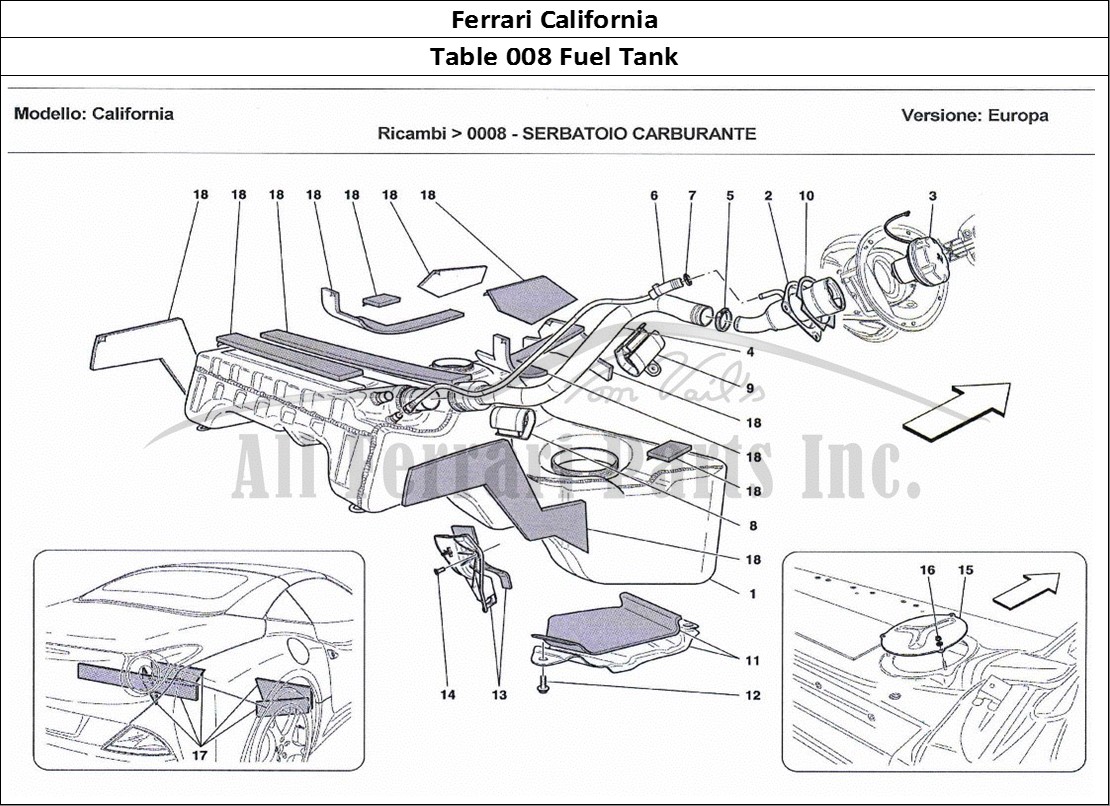 Ferrari Parts Ferrari California Page 008 Fuel Tank
