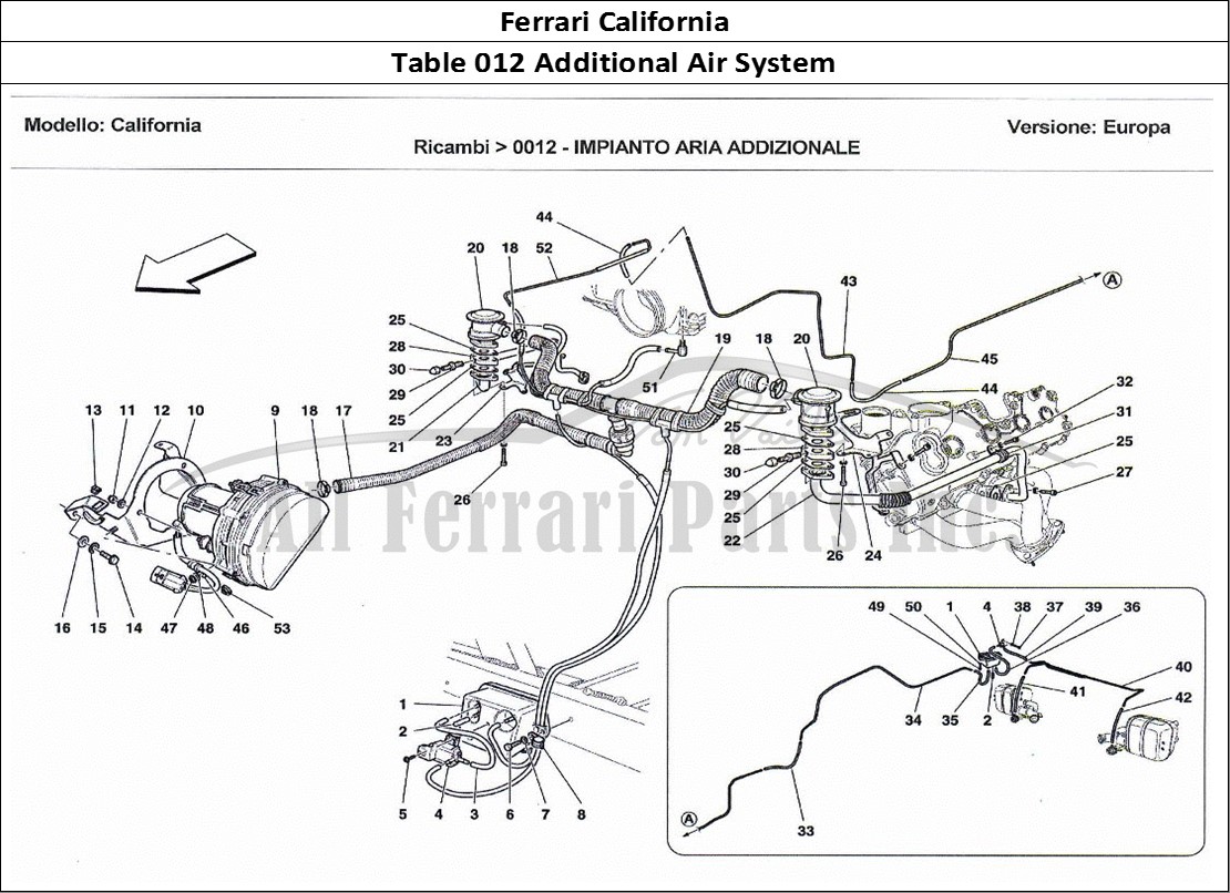 Ferrari Parts Ferrari California Page 012 Additional Air System