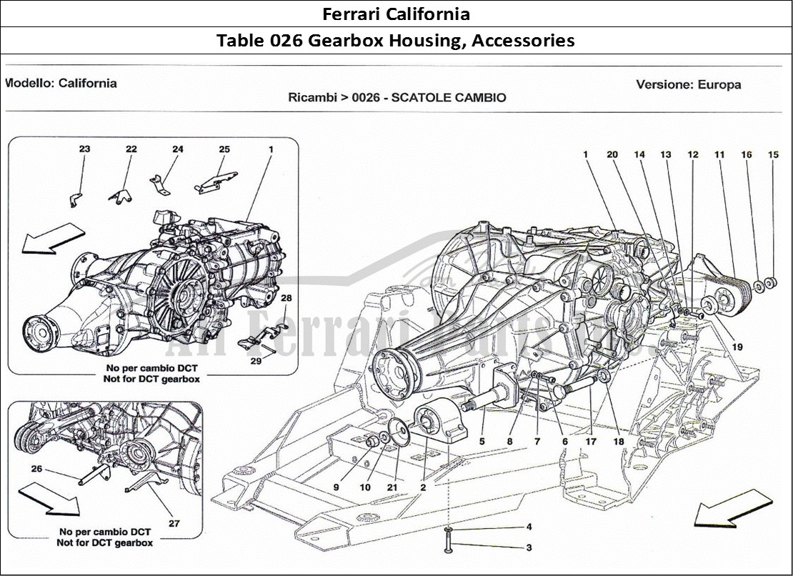 Ferrari Parts Ferrari California Page 026 Gearbox Housings
