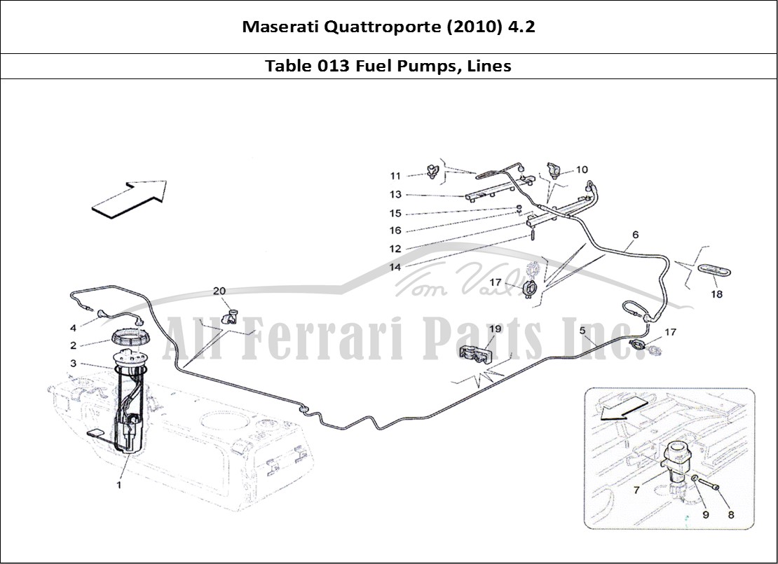 Ferrari Parts Maserati QTP. (2010) 4.2 Page 013 Fuel Pumps and Connection