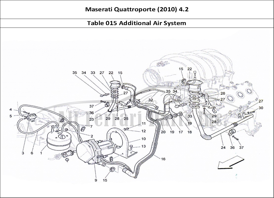 Ferrari Parts Maserati QTP. (2010) 4.2 Page 015 Additional Air System