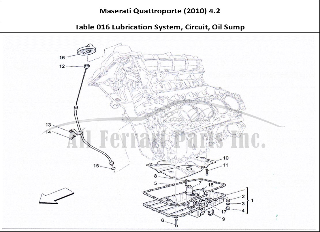 Ferrari Parts Maserati QTP. (2010) 4.2 Page 016 Lubrication System: Circu