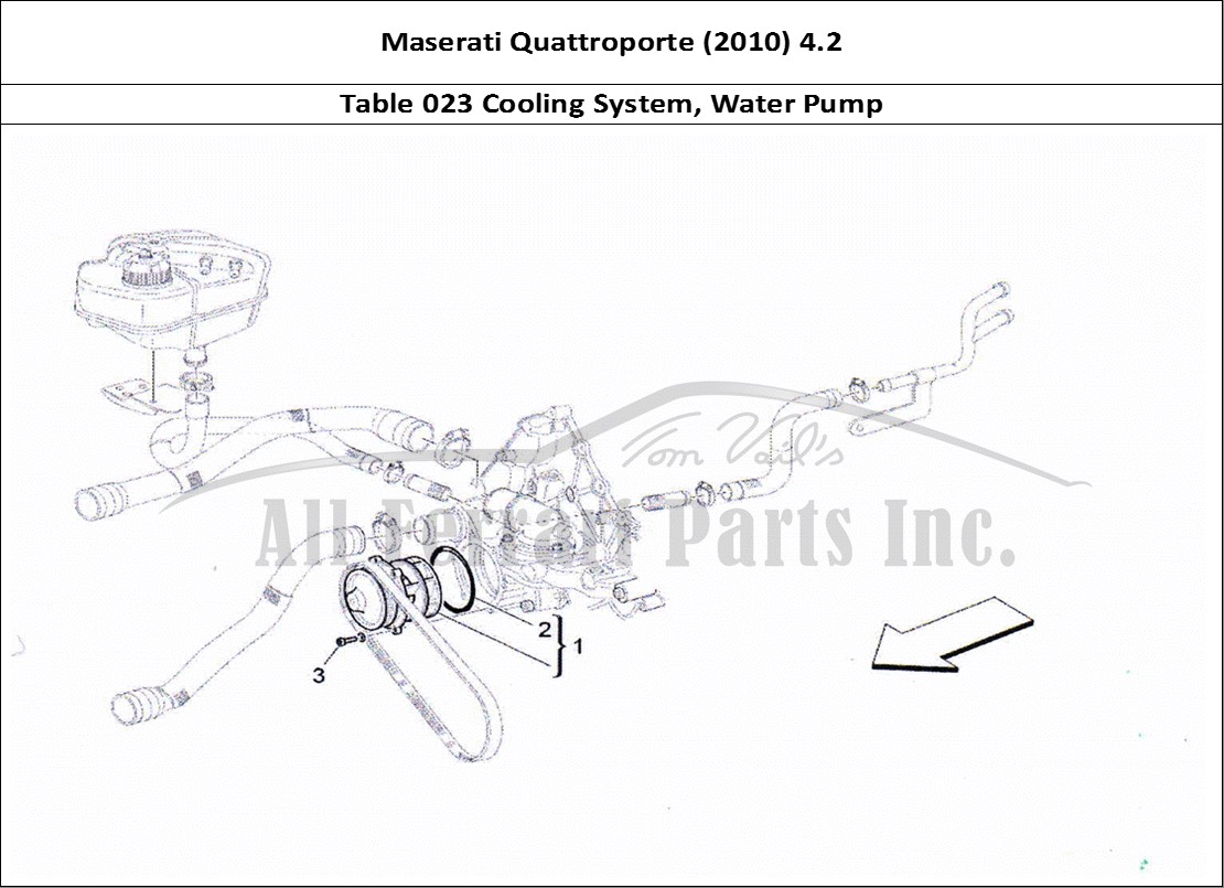 Ferrari Parts Maserati QTP. (2010) 4.2 Page 023 Cooling System: Water Pum