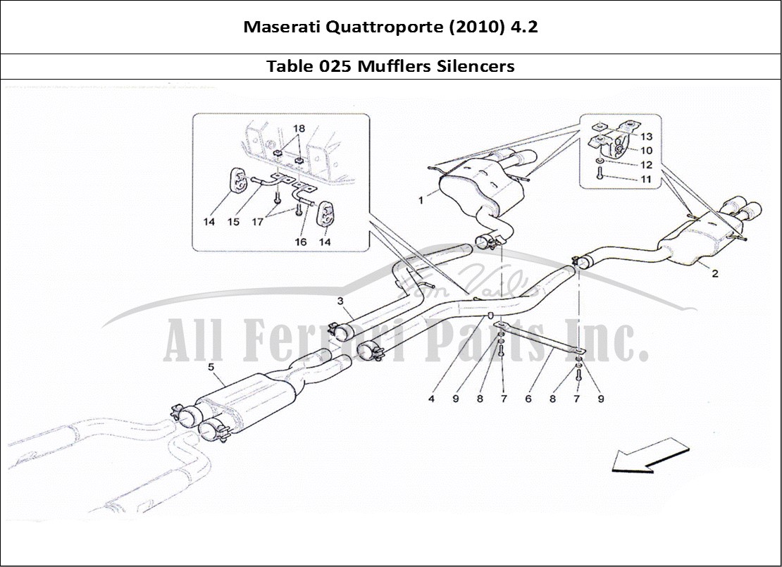 Ferrari Parts Maserati QTP. (2010) 4.2 Page 025 Silencers