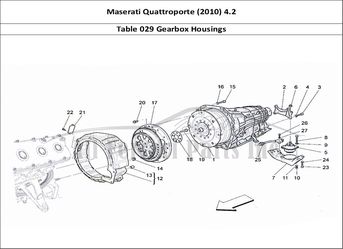 Ferrari Parts Maserati QTP. (2010) 4.2 Page 029 Gearbox Housings
