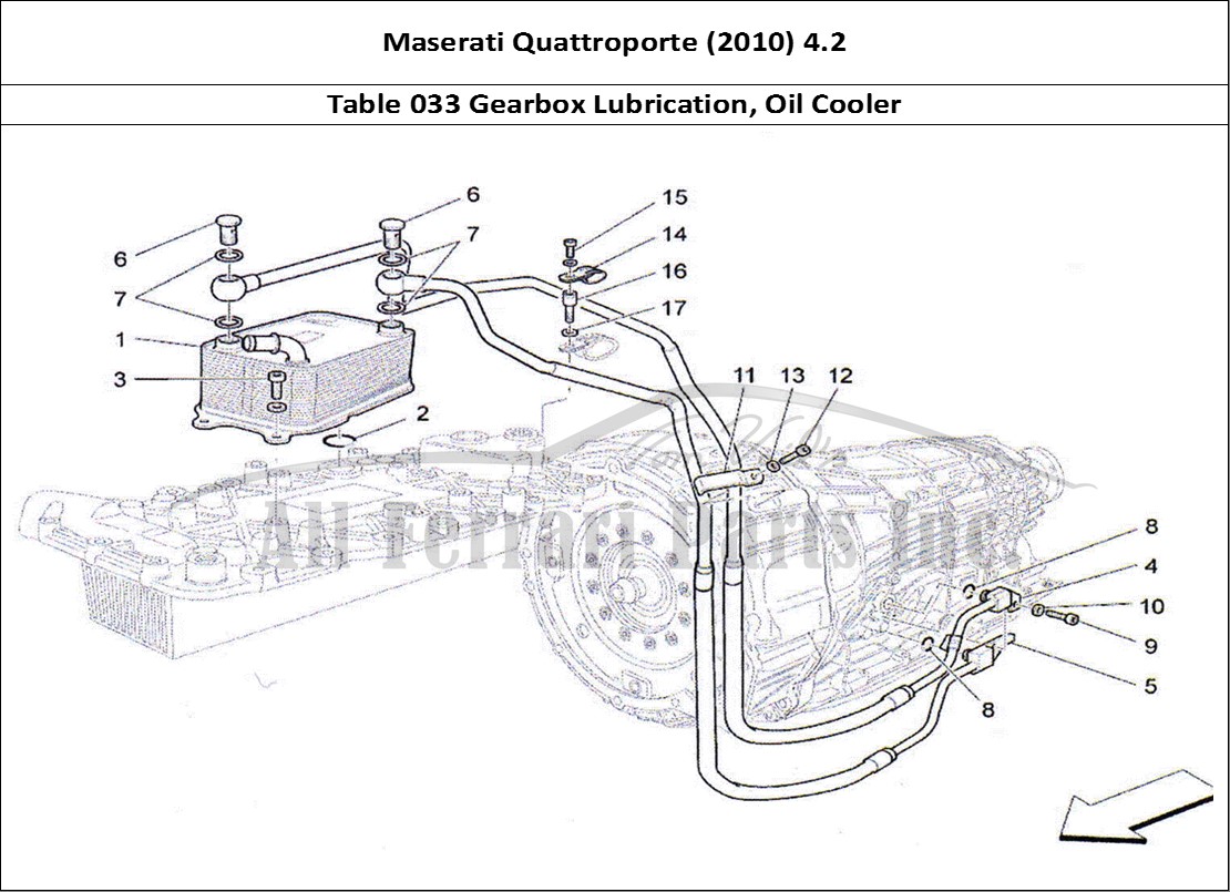 Ferrari Parts Maserati QTP. (2010) 4.2 Page 033 Lubrication and Gearbox O