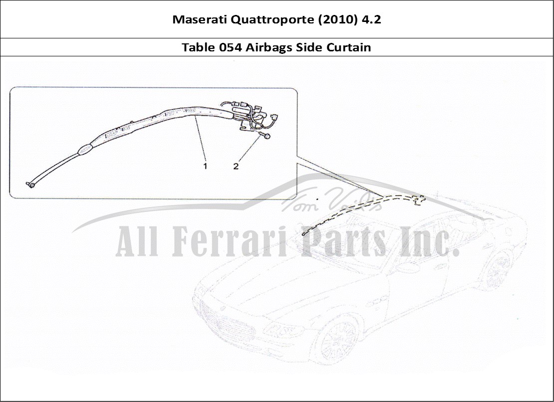 Ferrari Parts Maserati QTP. (2010) 4.2 Page 054 Window Bag System