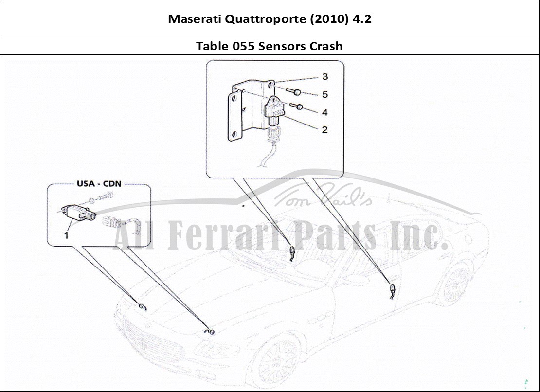Ferrari Parts Maserati QTP. (2010) 4.2 Page 055 Crash Sensors