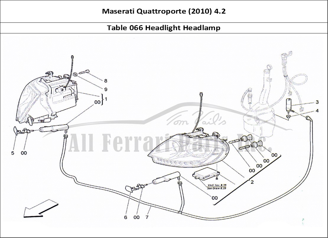 Ferrari Parts Maserati QTP. (2010) 4.2 Page 066 Headlight Clusters
