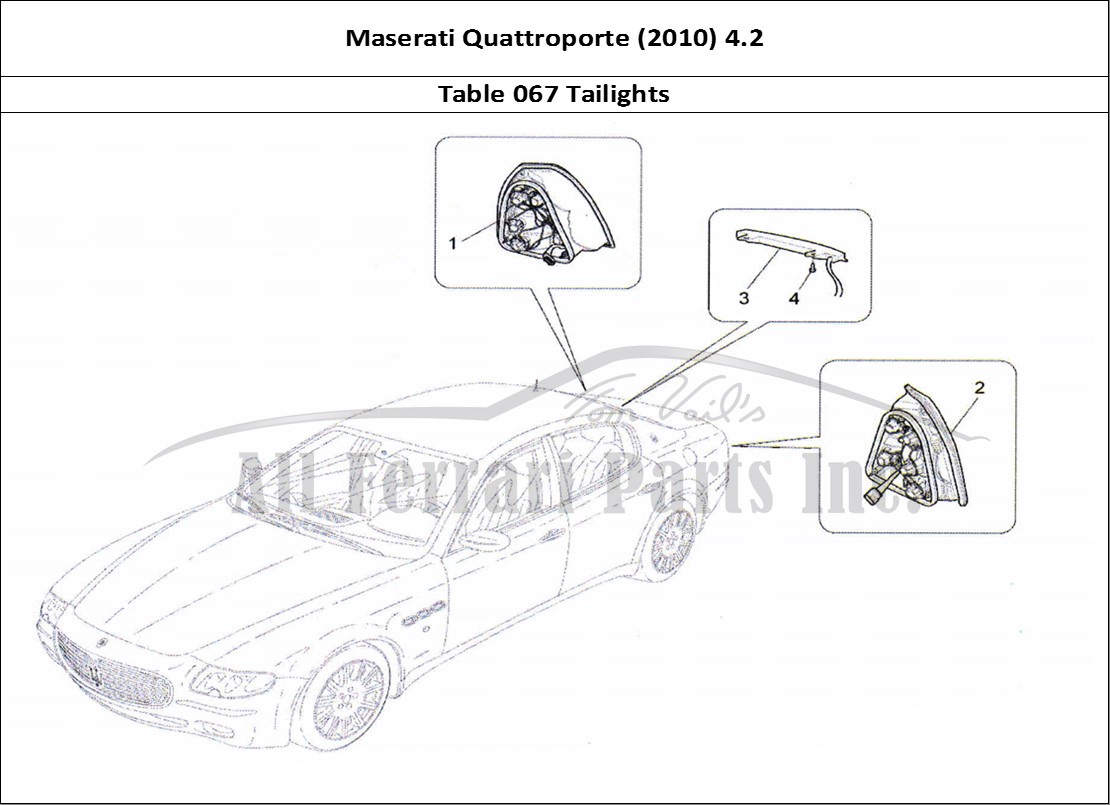 Ferrari Parts Maserati QTP. (2010) 4.2 Page 067 Taillight Clusters