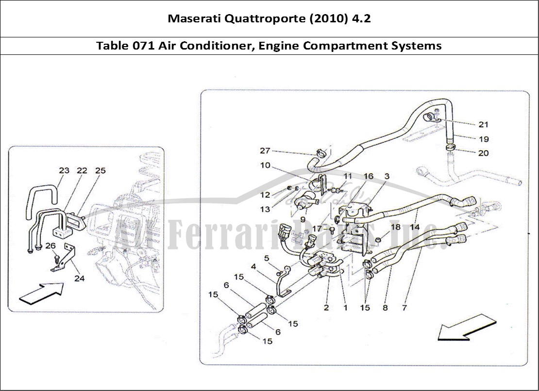 Ferrari Parts Maserati QTP. (2010) 4.2 Page 071 A/C Unit: Engine Compartm