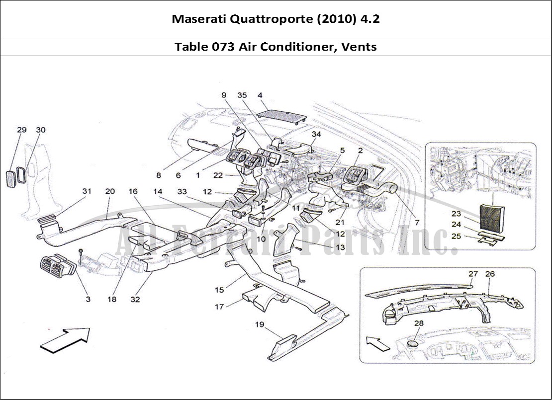 Ferrari Parts Maserati QTP. (2010) 4.2 Page 073 A/C Unit: Diffusion