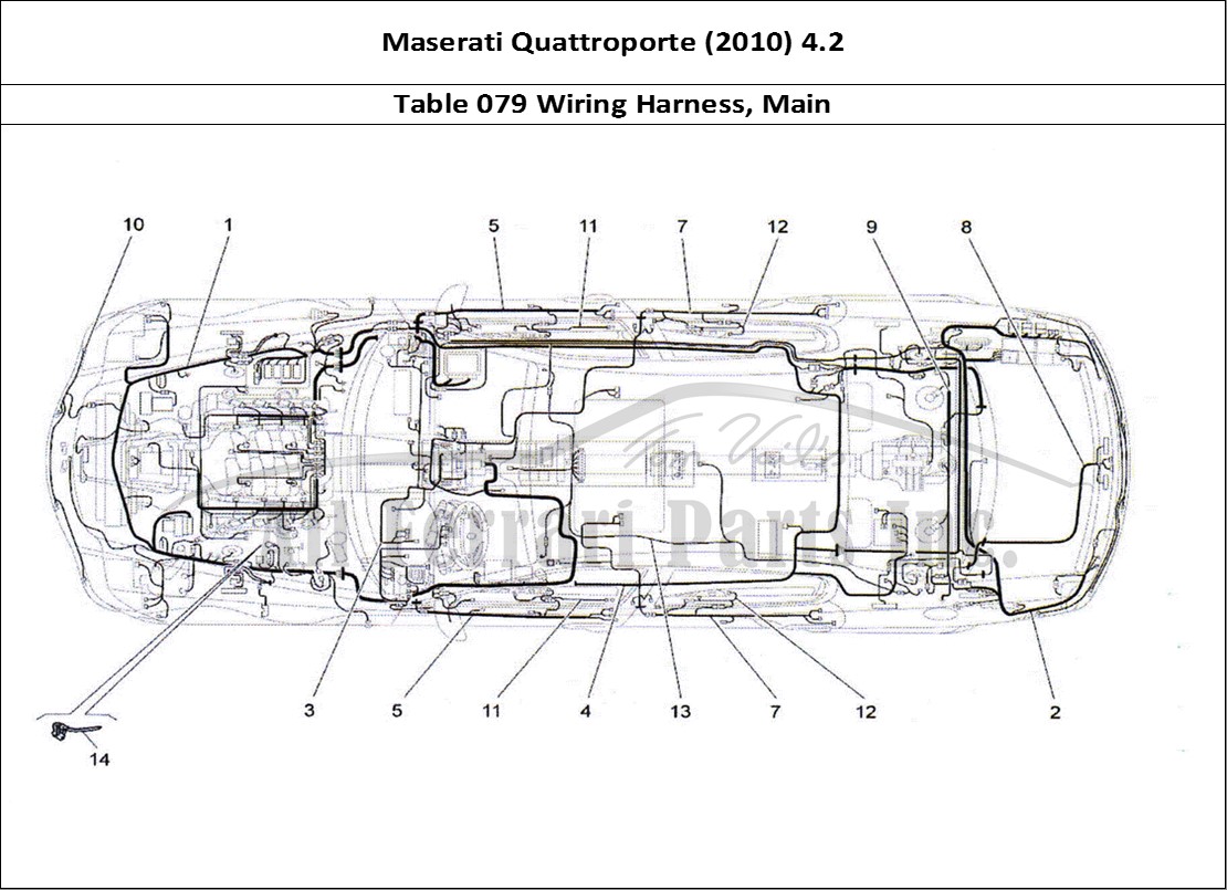 Ferrari Parts Maserati QTP. (2010) 4.2 Page 079 Main Wiring