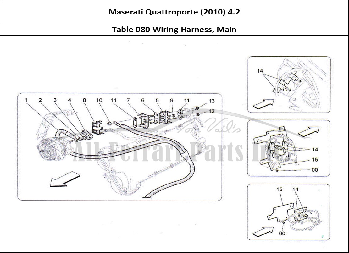 Ferrari Parts Maserati QTP. (2010) 4.2 Page 080 Main Wiring