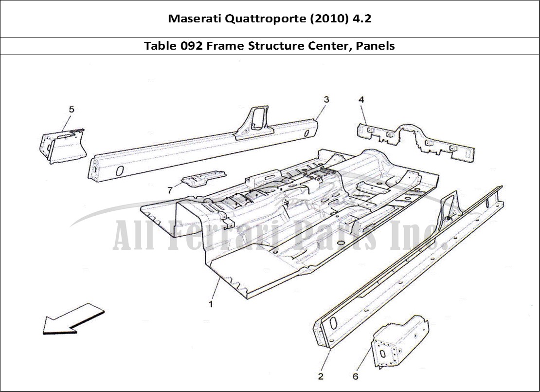 Ferrari Parts Maserati QTP. (2010) 4.2 Page 092 Central Structural Frames