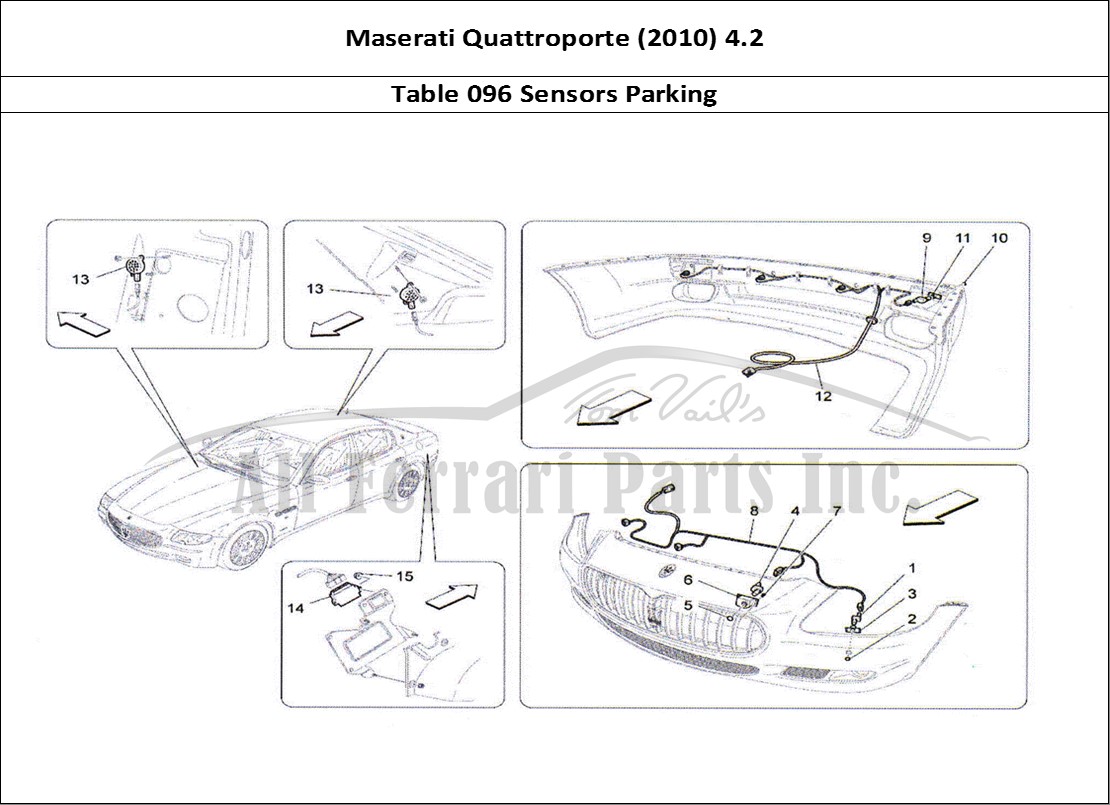 Ferrari Parts Maserati QTP. (2010) 4.2 Page 096 Parking Sensors