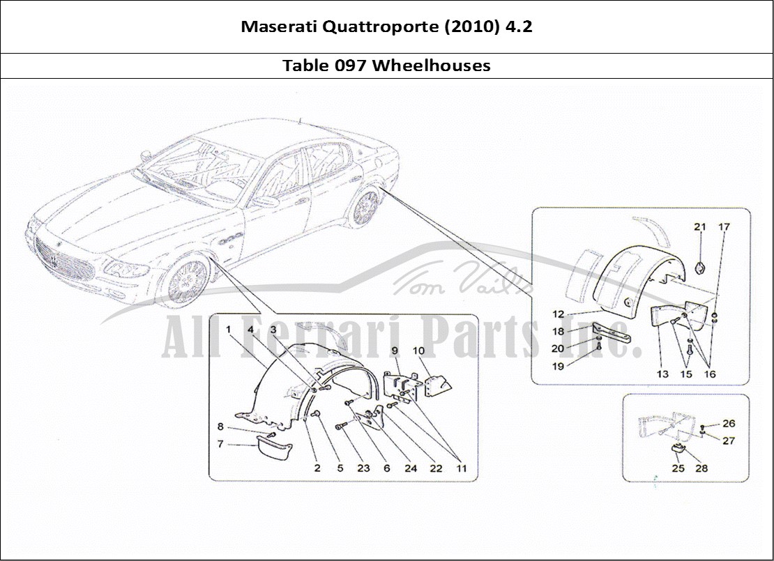 Ferrari Parts Maserati QTP. (2010) 4.2 Page 097 Wheelhouse and Lids
