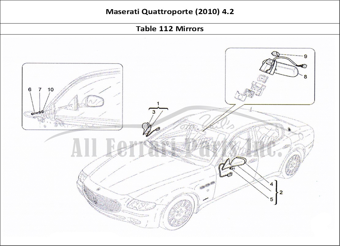 Ferrari Parts Maserati QTP. (2010) 4.2 Page 112 Internal and External Rea