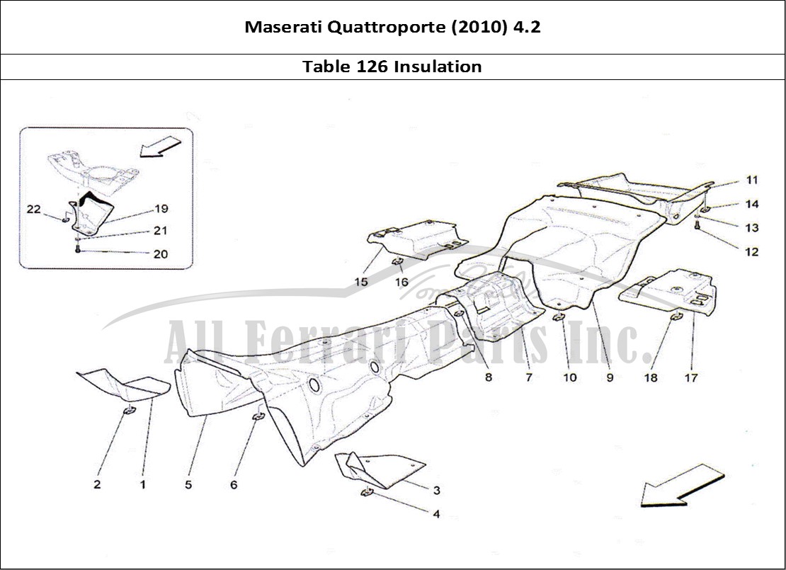Ferrari Parts Maserati QTP. (2010) 4.2 Page 126 Thermal Insulating Panels