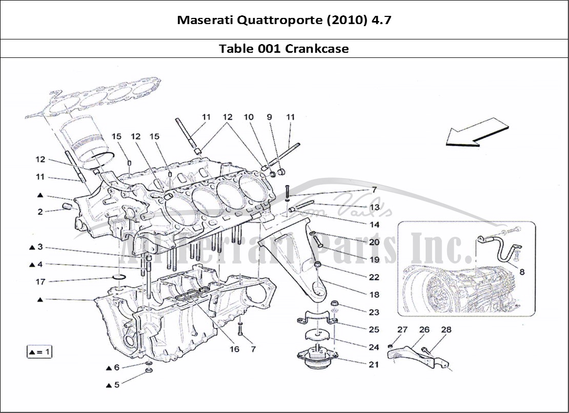Ferrari Parts Maserati QTP. (2010) 4.7 Page 001 Crankcase