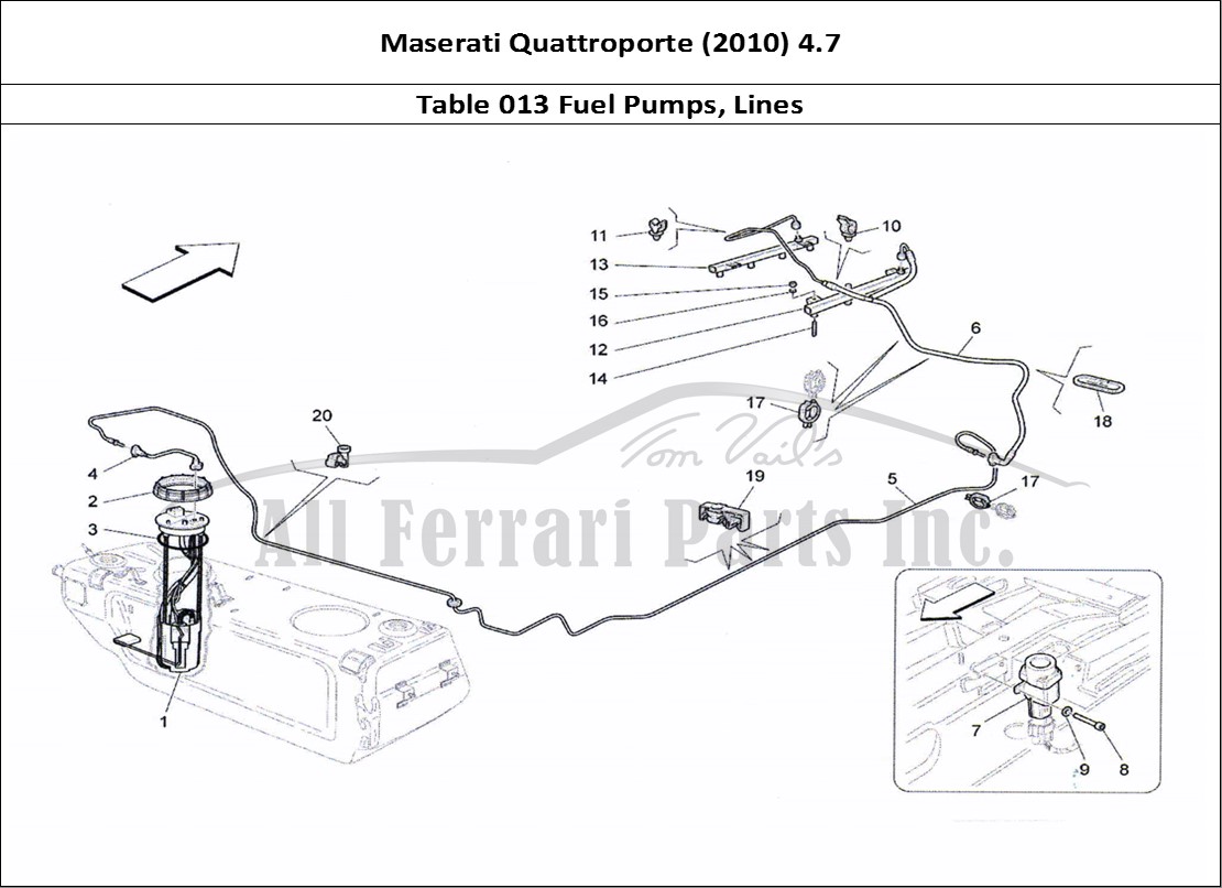 Ferrari Parts Maserati QTP. (2010) 4.7 Page 013 Fuel Pumps And Connection
