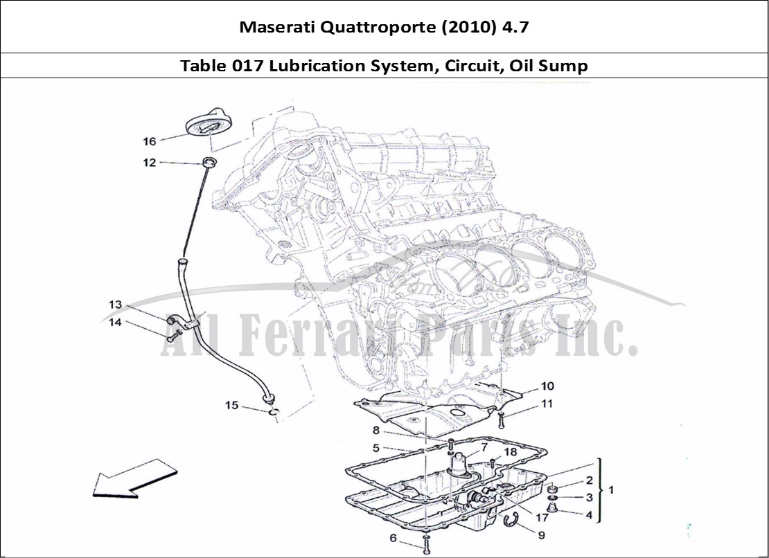 Ferrari Parts Maserati QTP. (2010) 4.7 Page 017 Lubrication System: Circu