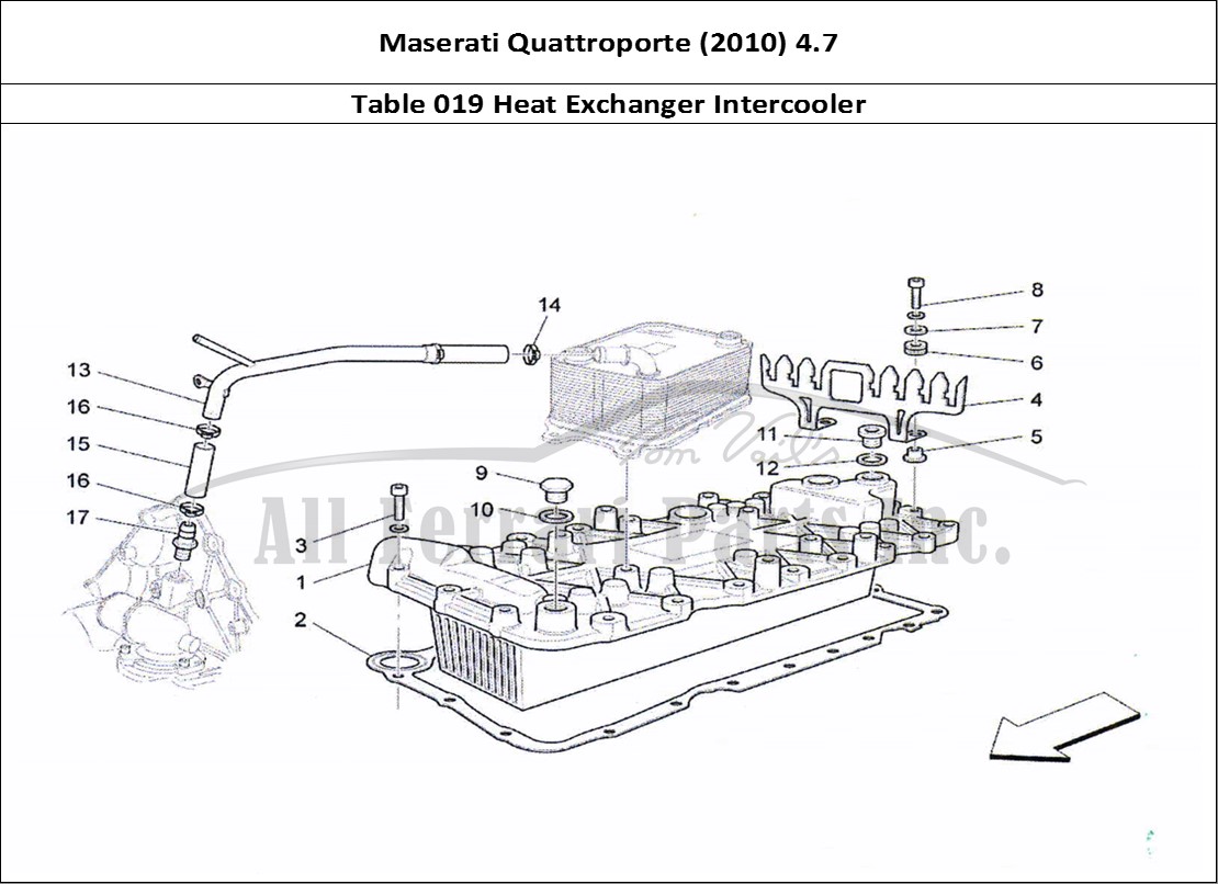 Ferrari Parts Maserati QTP. (2010) 4.7 Page 019 Heat Exchanger