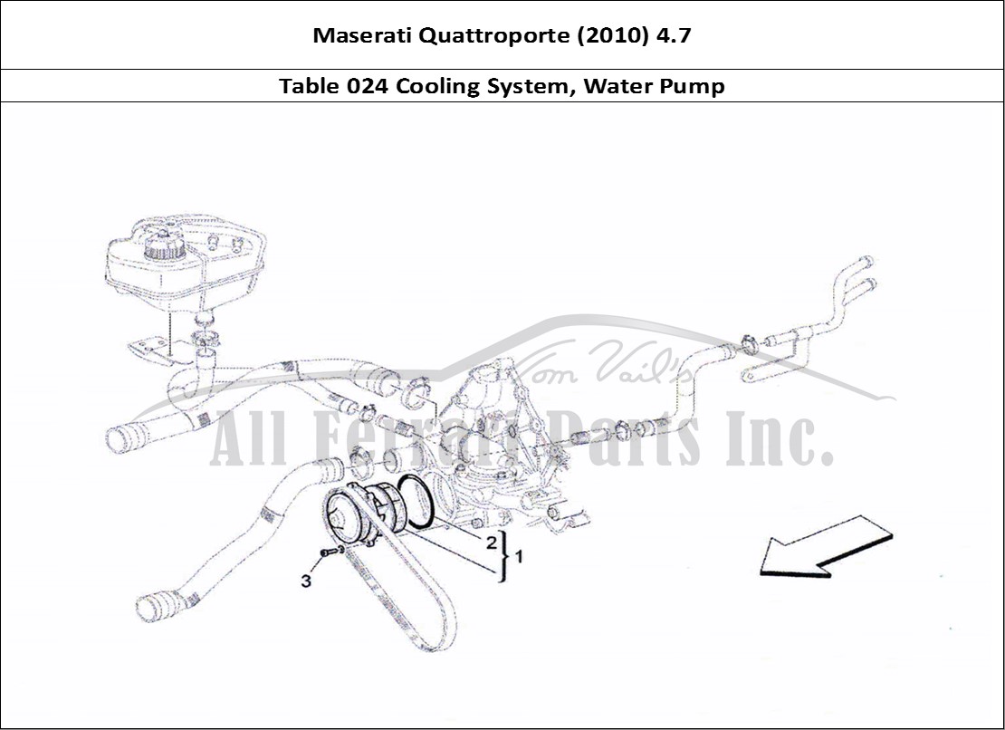 Ferrari Parts Maserati QTP. (2010) 4.7 Page 024 Cooling System: Water Pum