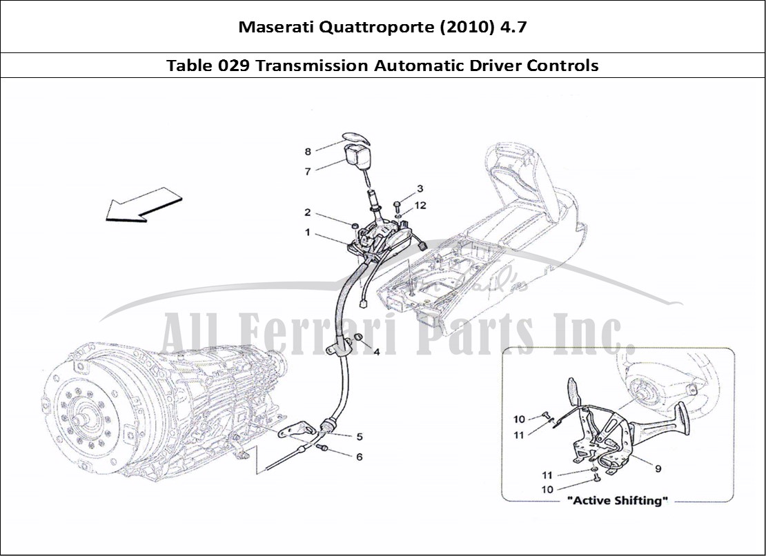 Ferrari Parts Maserati QTP. (2010) 4.7 Page 029 Driver Controls For Autom