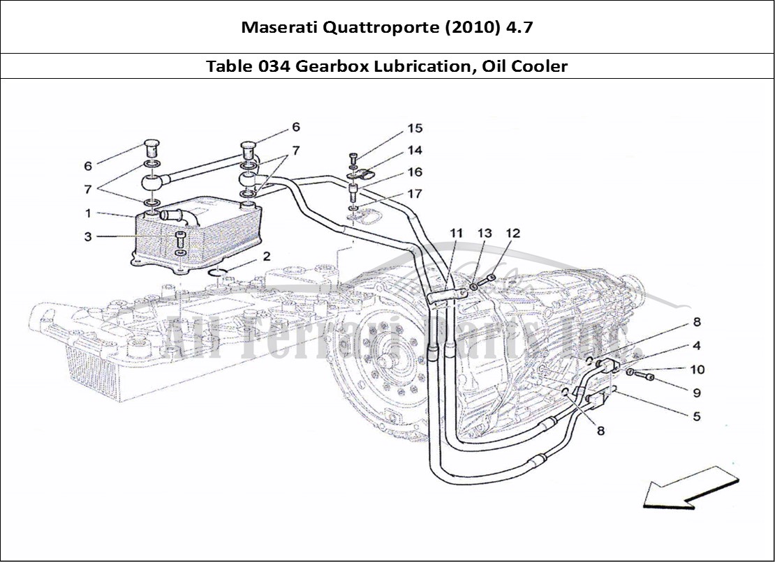Ferrari Parts Maserati QTP. (2010) 4.7 Page 034 Lubrication And Gearbox O