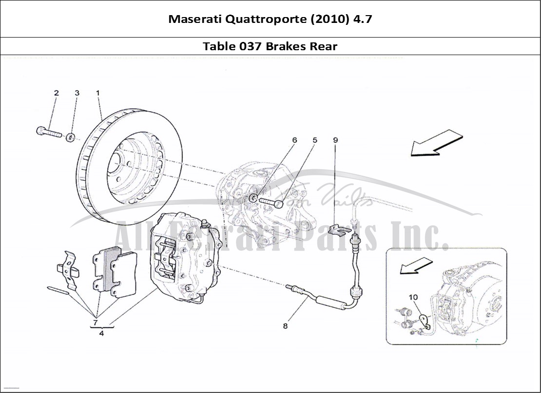 Ferrari Parts Maserati QTP. (2010) 4.7 Page 037 Braking Devices On Rear W