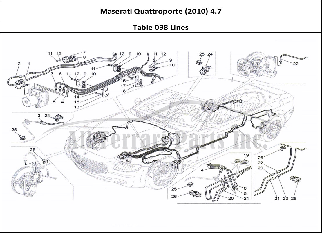 Ferrari Parts Maserati QTP. (2010) 4.7 Page 038 Lines