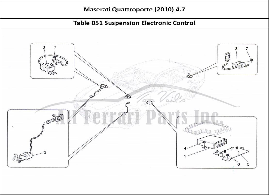 Ferrari Parts Maserati QTP. (2010) 4.7 Page 051 Electronic Control (Suspe