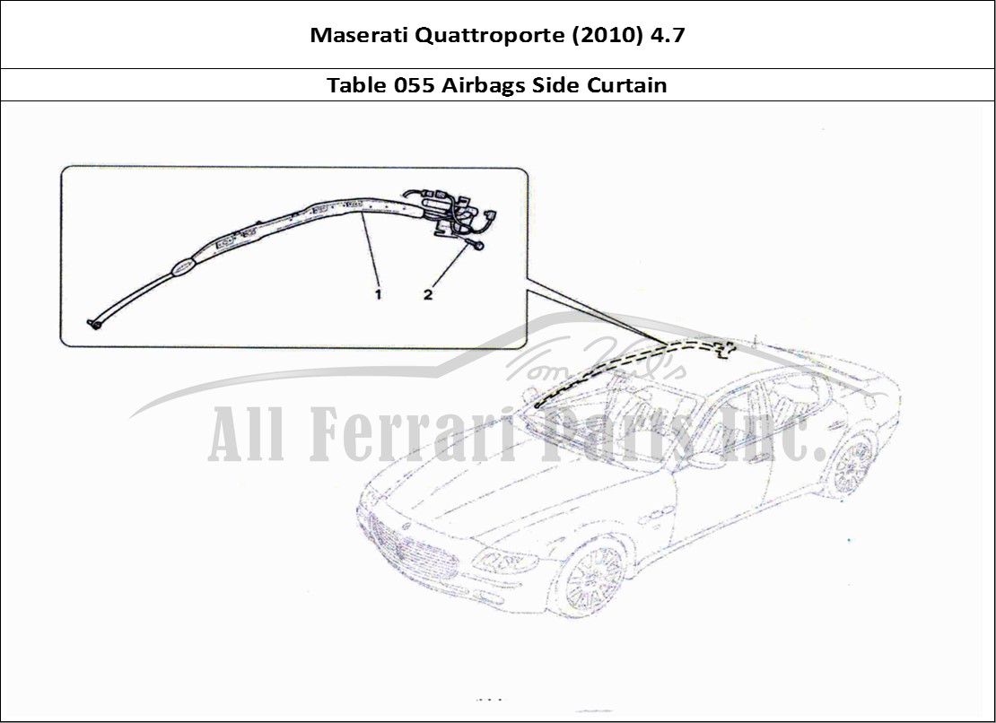 Ferrari Parts Maserati QTP. (2010) 4.7 Page 055 Window Bag System