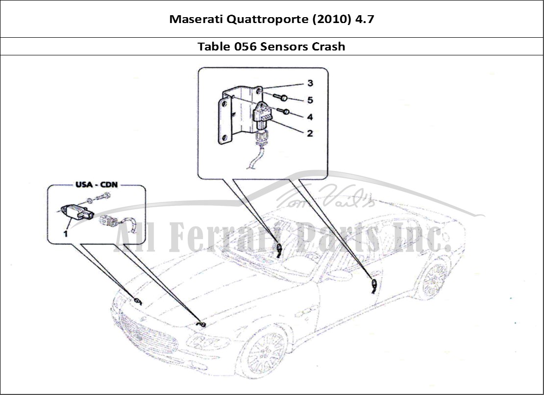 Ferrari Parts Maserati QTP. (2010) 4.7 Page 056 Crash Sensors