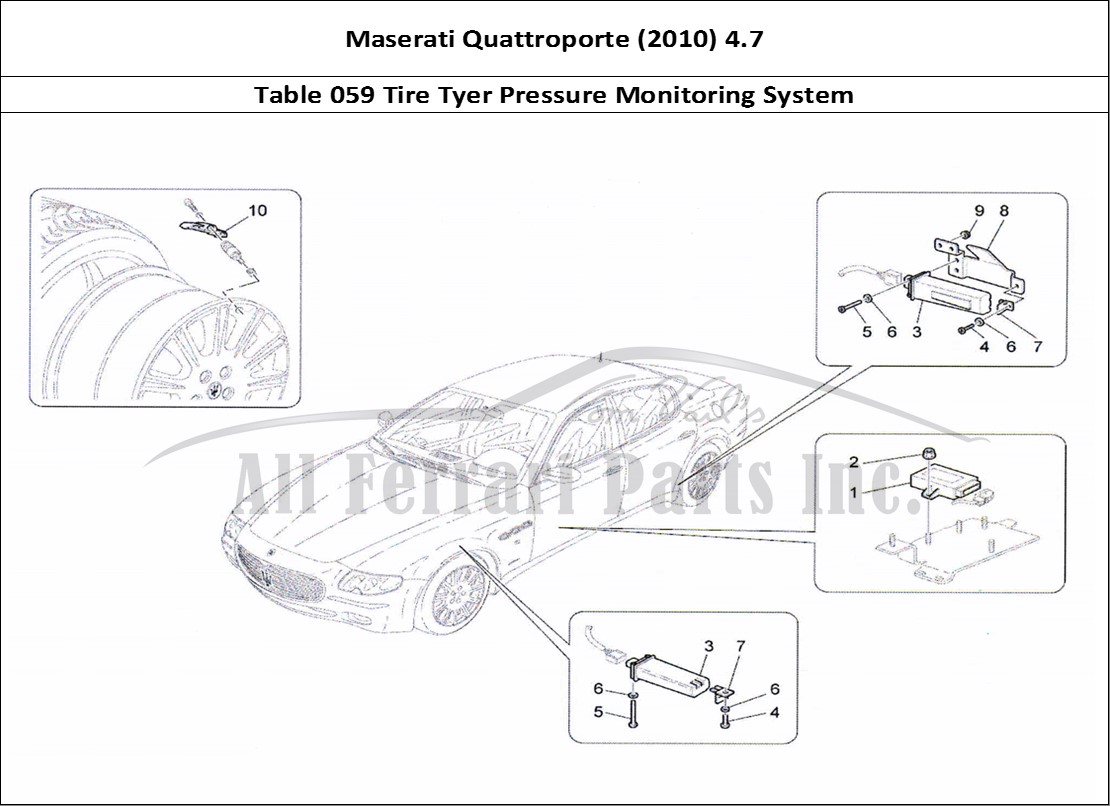 Ferrari Parts Maserati QTP. (2010) 4.7 Page 059 Tyre Pressure Monitoring