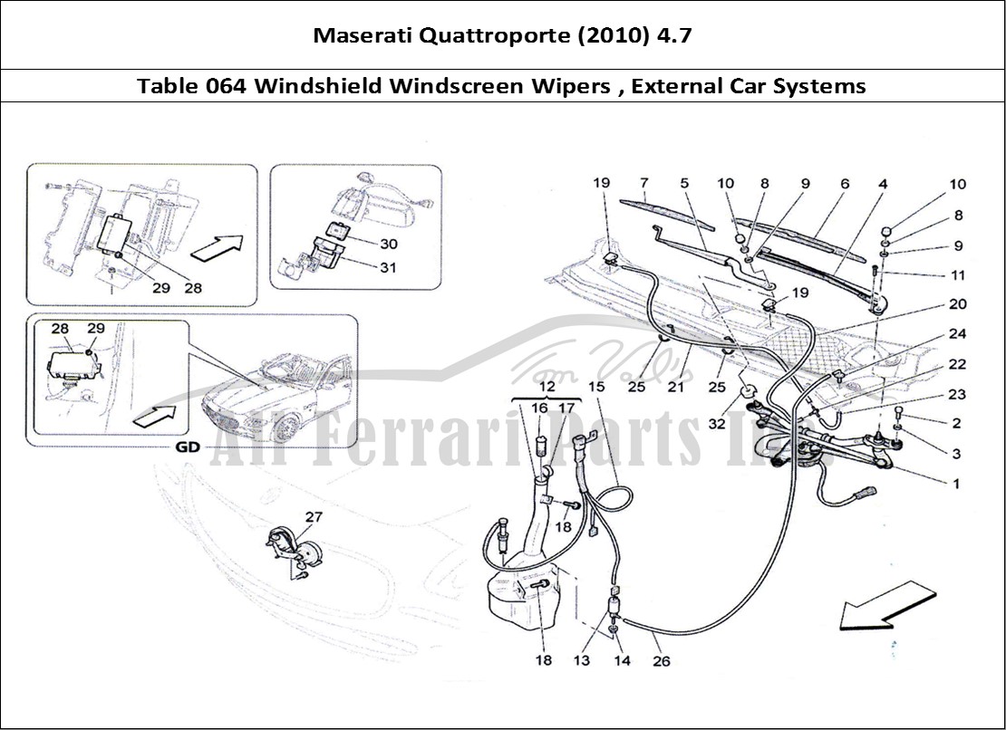 Ferrari Parts Maserati QTP. (2010) 4.7 Page 064 External Vehicle Devices