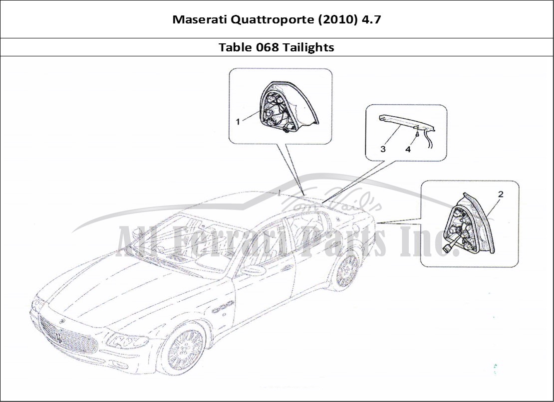 Ferrari Parts Maserati QTP. (2010) 4.7 Page 068 Taillight Clusters